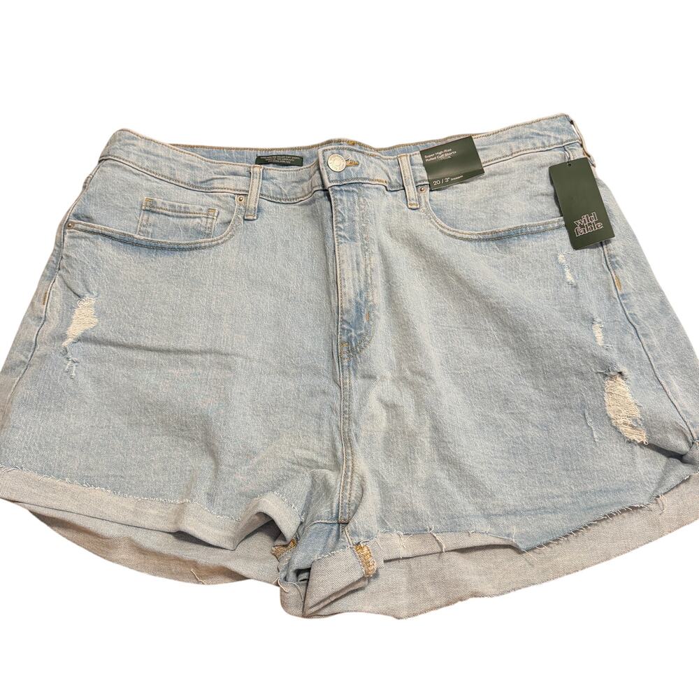 Wild Fable Women's Light Wash Super High Rise Jean Shorts - Size 20 - NWT